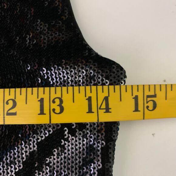 EXPRESS Body Contour Small Bodysuit Sequin Sleeveless Form Fitting Crew Neck NWT - Picture 12 of 13